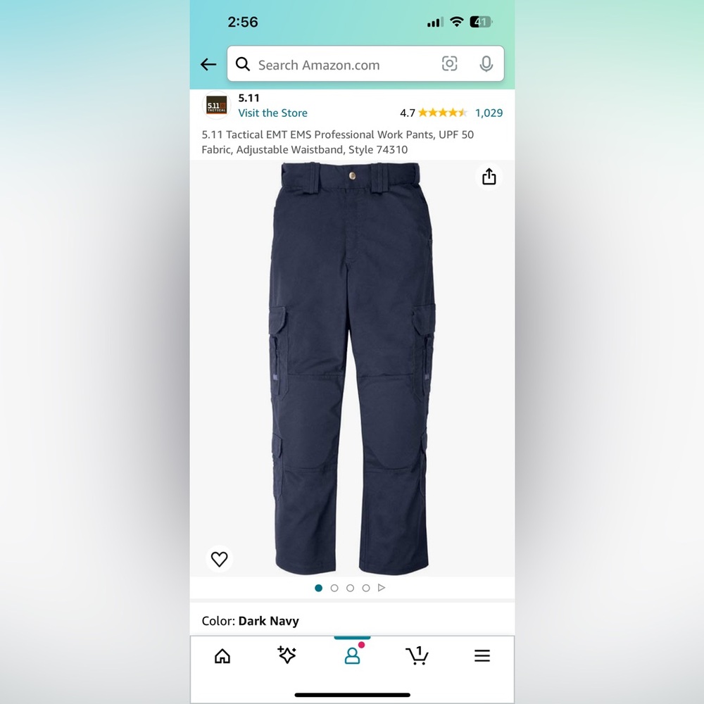 Pair of 38x32 pants (navy blue) EMT pants